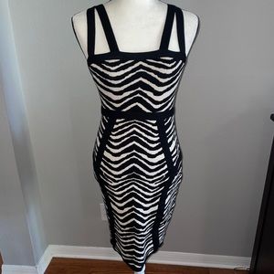 Zebra Print Bandage Dress - EUC